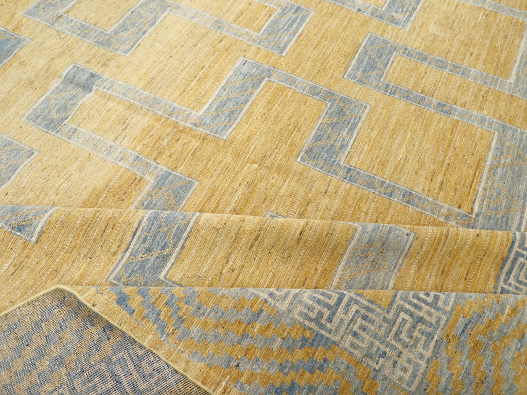 African Tuareg Inspired Modern East Turkestan Khotan Room Size Carpet, No.31726 - Staging