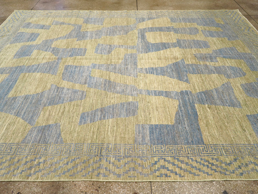 Modern East Turkestan Khotan Room Size Carpet, No.31727 - Staging