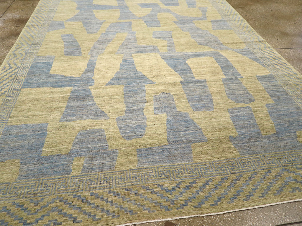 Modern East Turkestan Khotan Room Size Carpet, No.31727 - Staging