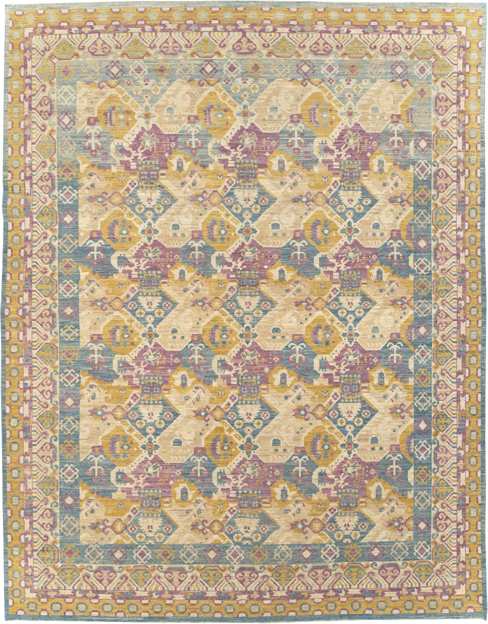 Modern East Turkestan Khotan Room Size Carpet, No.31728 - Staging