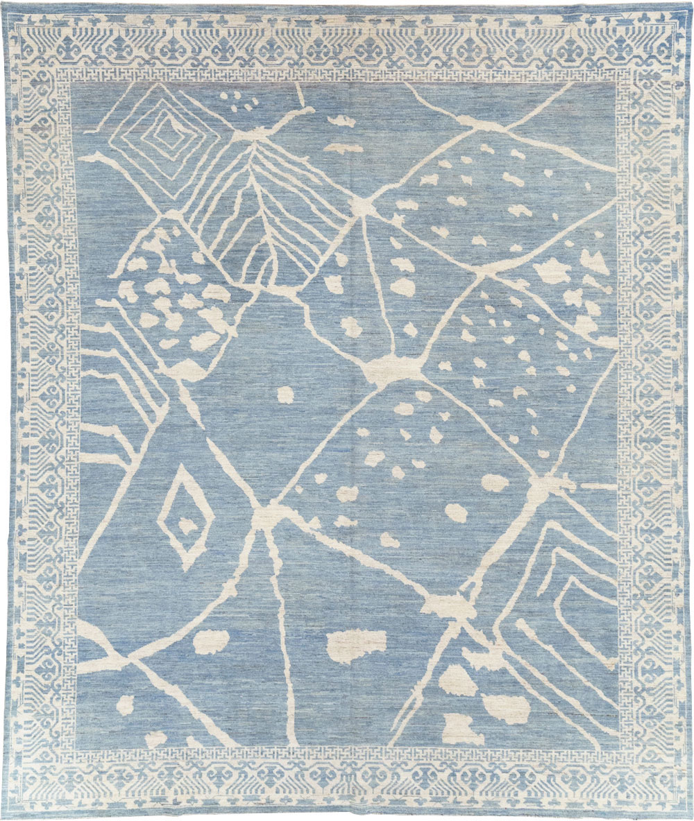 Modern East Turkestan Khotan Room Size Carpet, No.31732 - Staging