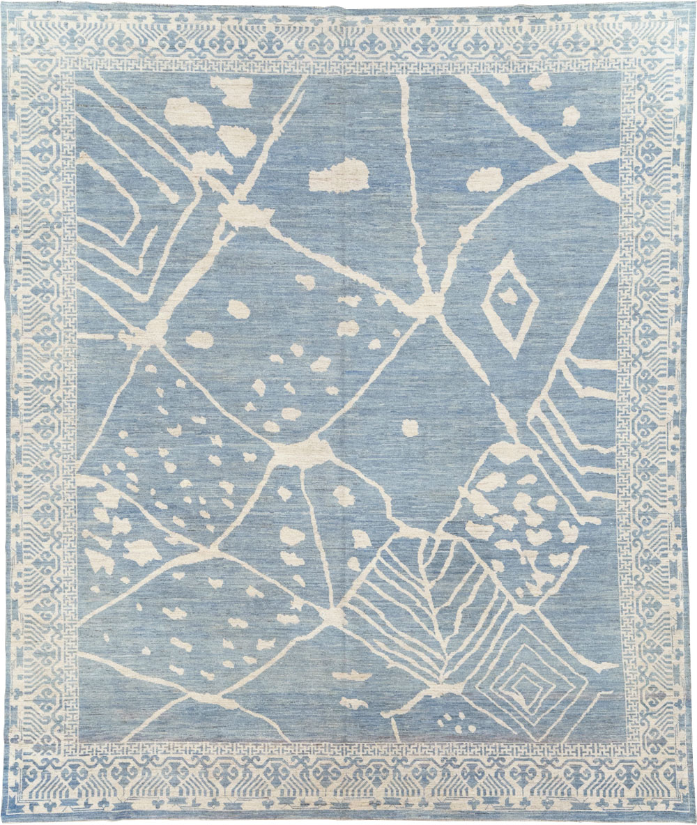 Modern East Turkestan Khotan Room Size Carpet, No.31732 - Staging