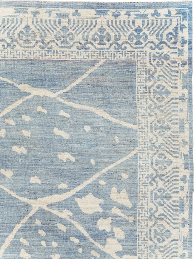 Modern East Turkestan Khotan Room Size Carpet, No.31732 - Staging