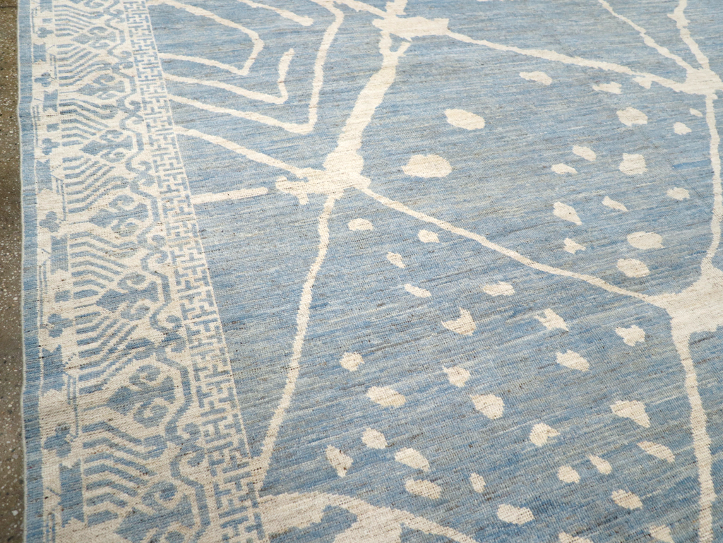 Modern East Turkestan Khotan Room Size Carpet, No.31732 - Staging