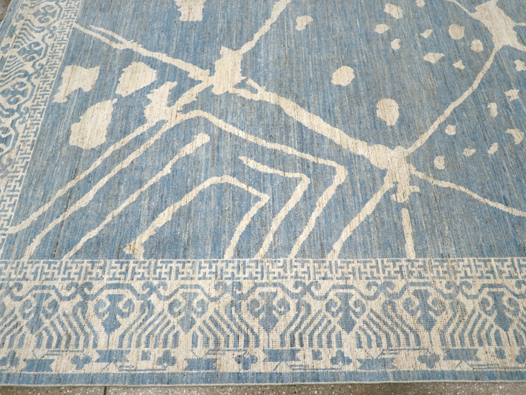 Modern East Turkestan Khotan Room Size Carpet, No.31732 - Staging