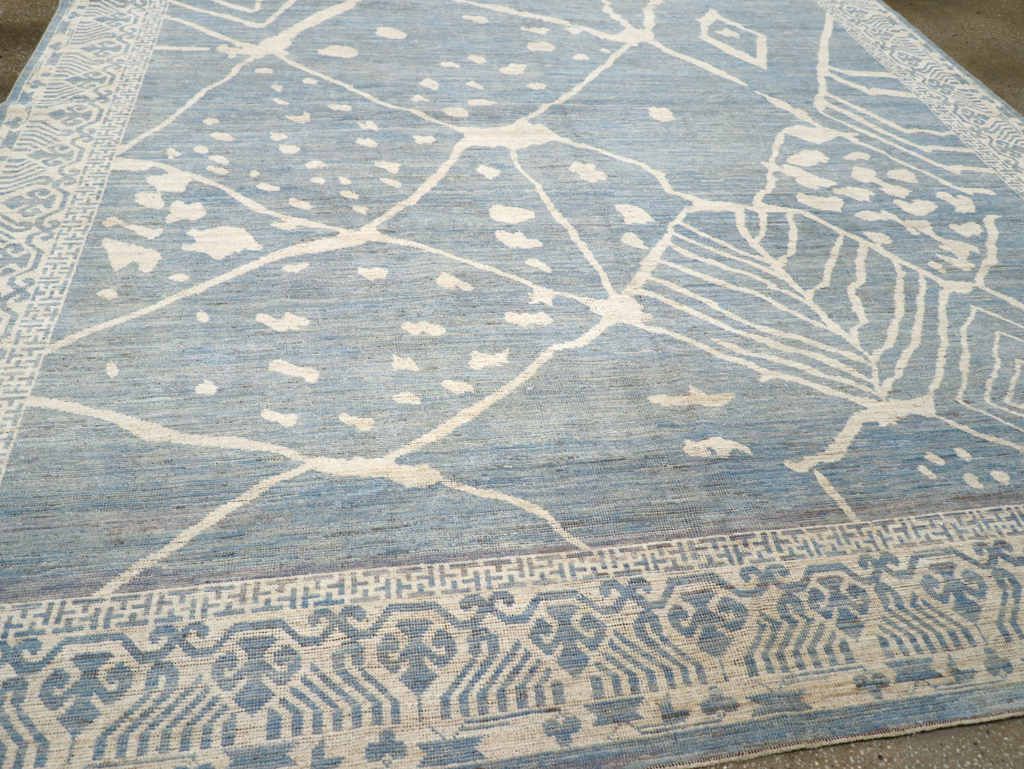 Modern East Turkestan Khotan Room Size Carpet, No.31732 - Staging