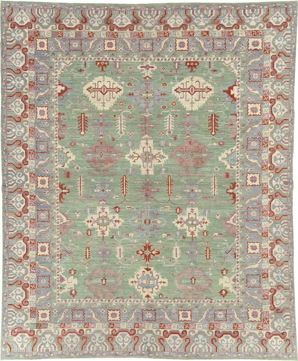 Modern East Turkestan Khotan Room Size Carpet, No.31733 - Staging
