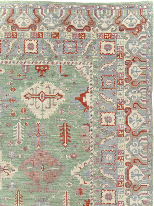 Modern East Turkestan Khotan Room Size Carpet, No.31733 - Staging