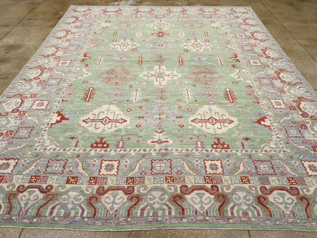 Modern East Turkestan Khotan Room Size Carpet, No.31733 - Staging
