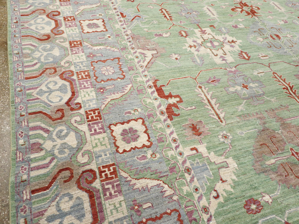 Modern East Turkestan Khotan Room Size Carpet, No.31733 - Staging