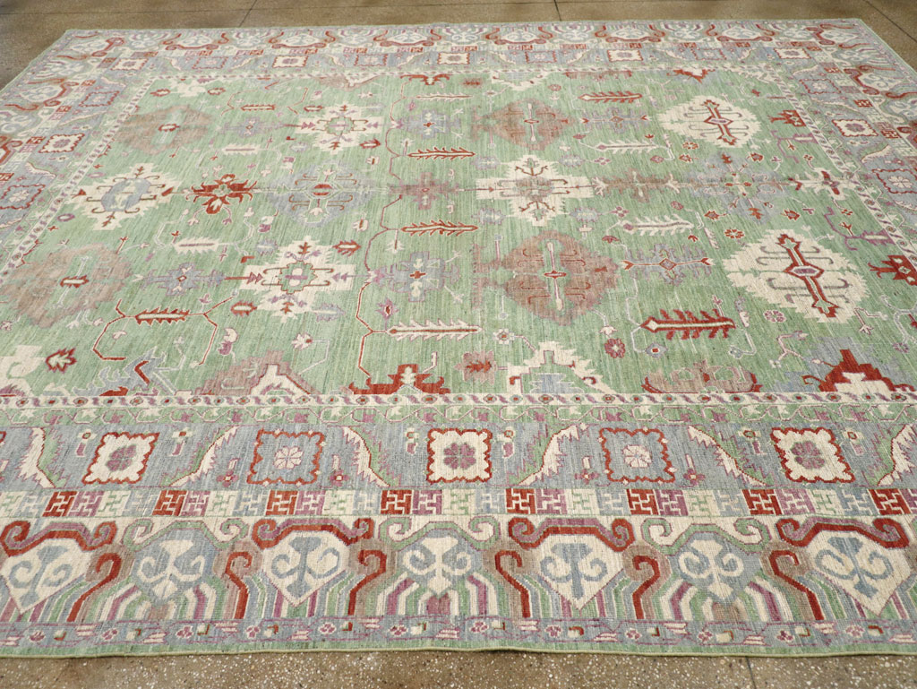 Modern East Turkestan Khotan Room Size Carpet, No.31733 - Staging