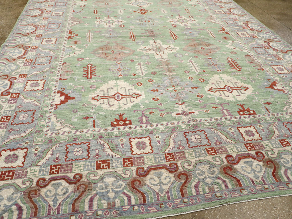 Modern East Turkestan Khotan Room Size Carpet, No.31733 - Staging