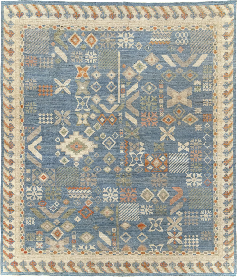 Modern East Turkestan Khotan Small Room Size Carpet, No.31734 - Staging