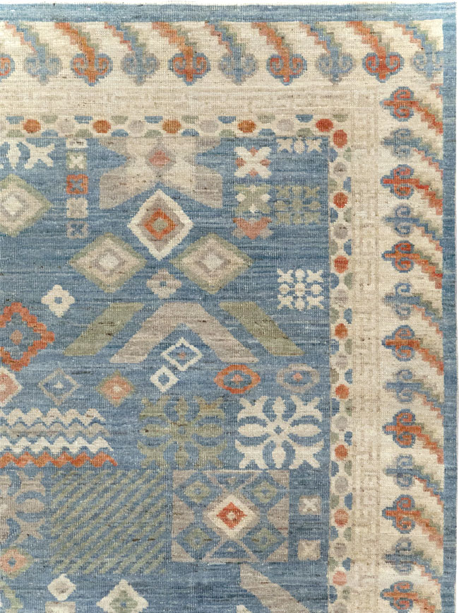 Modern East Turkestan Khotan Small Room Size Carpet, No.31734 - Staging