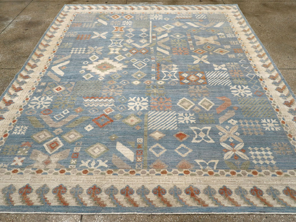 Modern East Turkestan Khotan Small Room Size Carpet, No.31734 - Staging