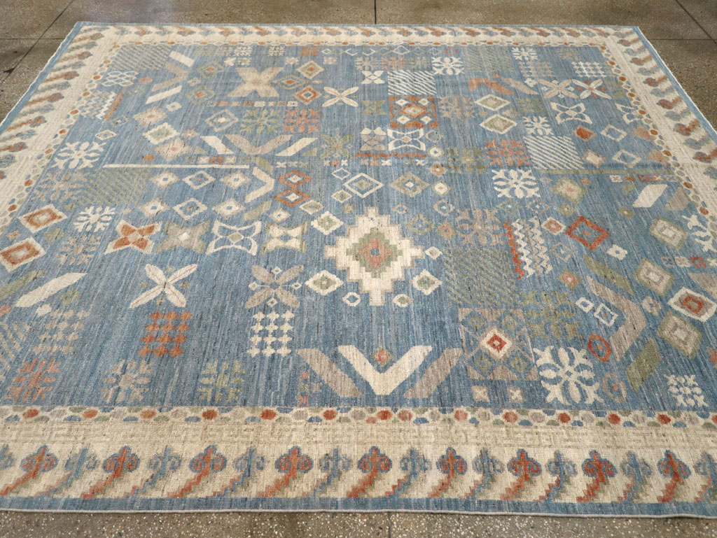 Modern East Turkestan Khotan Small Room Size Carpet, No.31734 - Staging