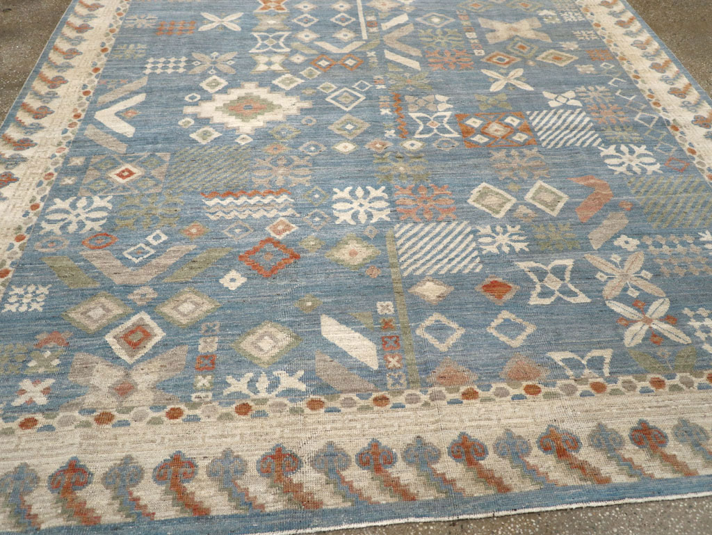 Modern East Turkestan Khotan Small Room Size Carpet, No.31734 - Staging