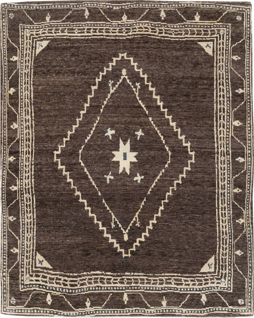 Modern Tibetan Agra Style Small Room Size Carpet, No.31736 - Staging
