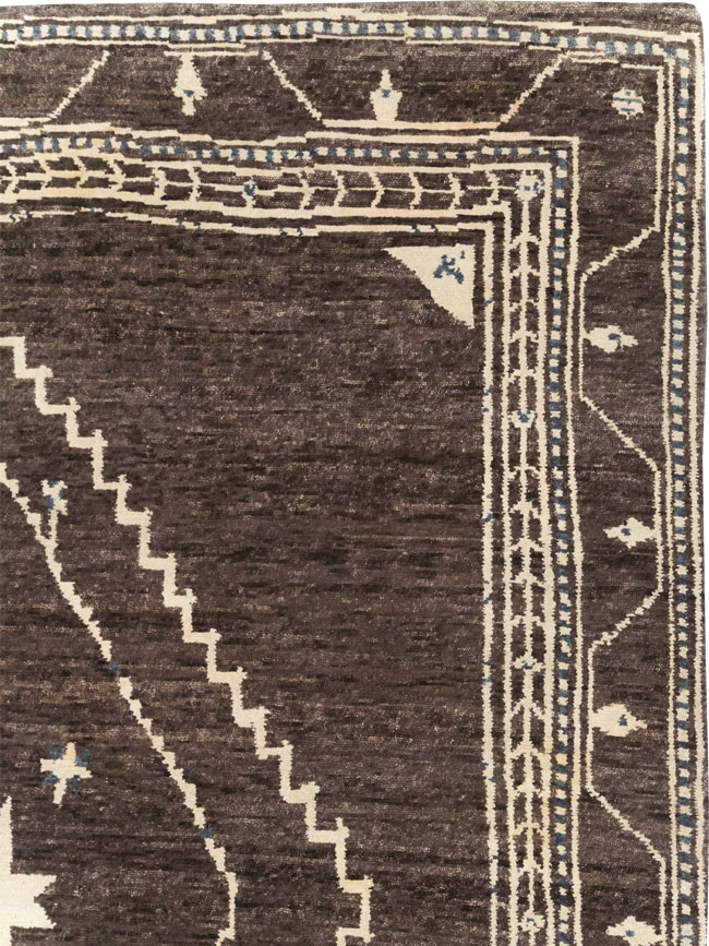 Modern Tibetan Agra Style Small Room Size Carpet, No.31736 - Staging