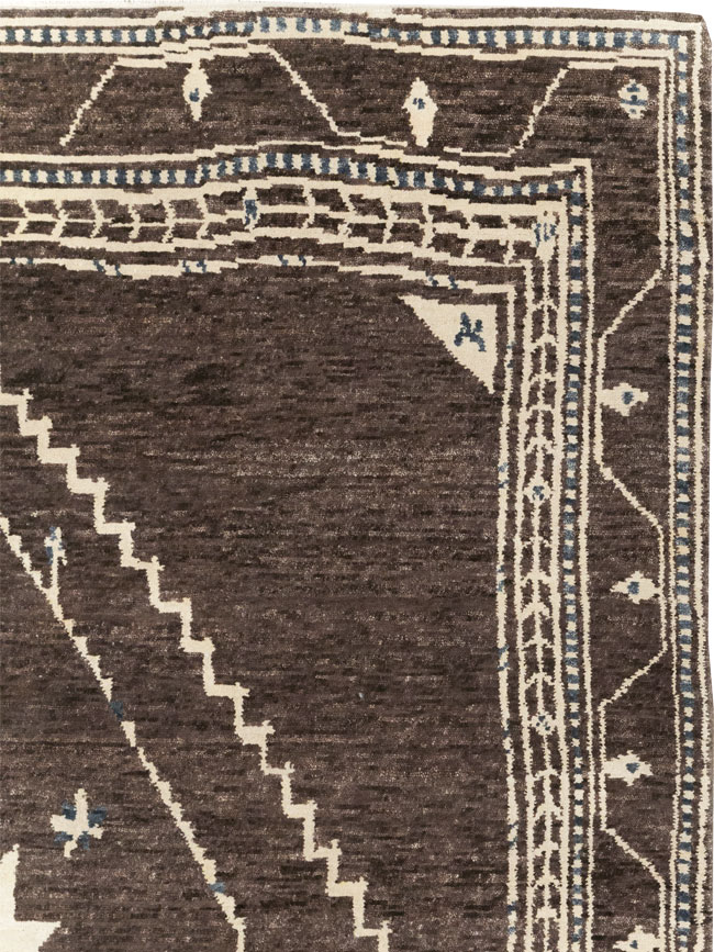 Modern Tibetan Agra Style Small Room Size Carpet, No.31736 - Staging