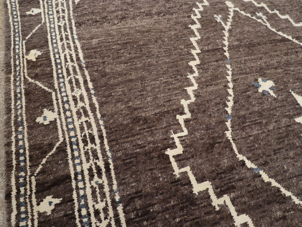 Modern Tibetan Agra Style Small Room Size Carpet, No.31736 - Staging