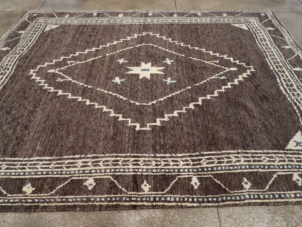 Modern Tibetan Agra Style Small Room Size Carpet, No.31736 - Staging