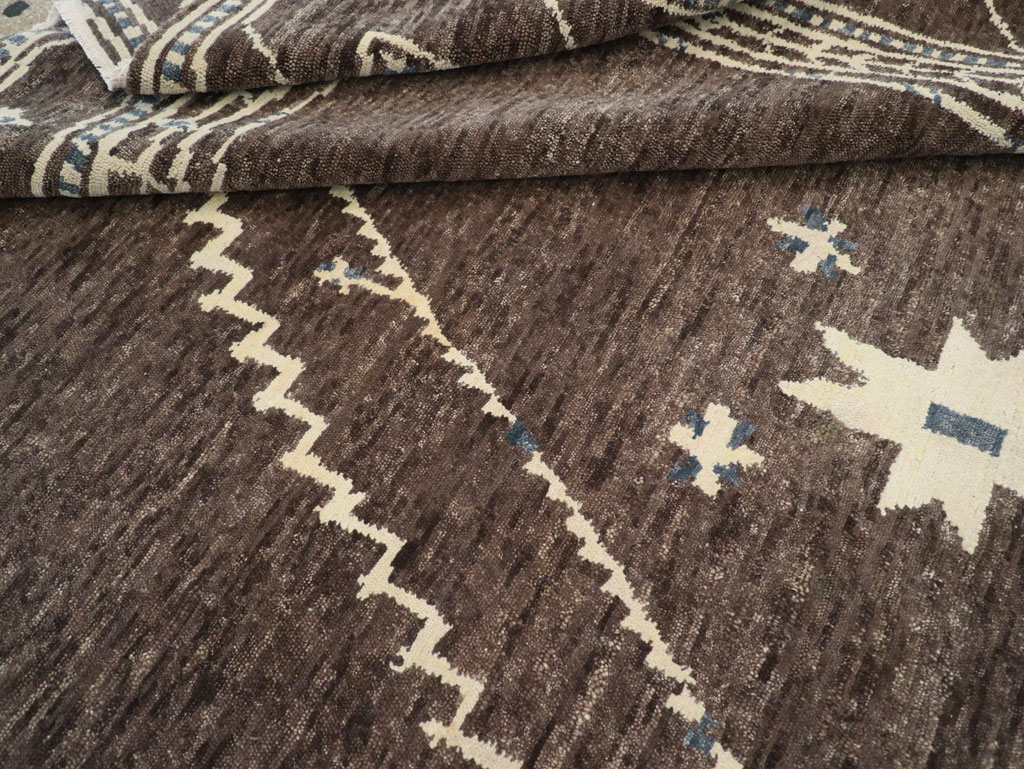 Modern Tibetan Agra Style Small Room Size Carpet, No.31736 - Staging