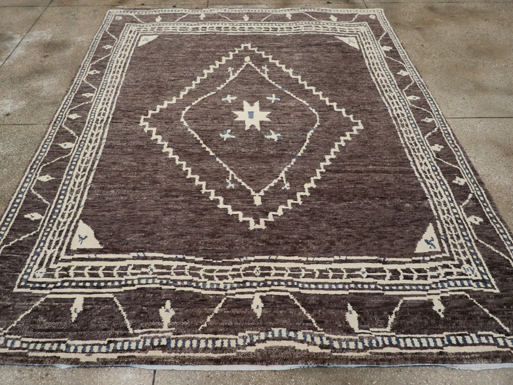 Tribal Style Modern Indian Agra Small Room Size Carpet, No.31737 - Staging