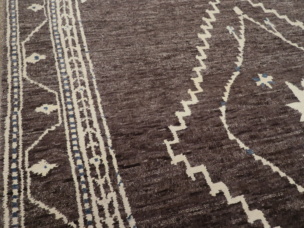 Tribal Style Modern Indian Agra Small Room Size Carpet, No.31737 - Staging