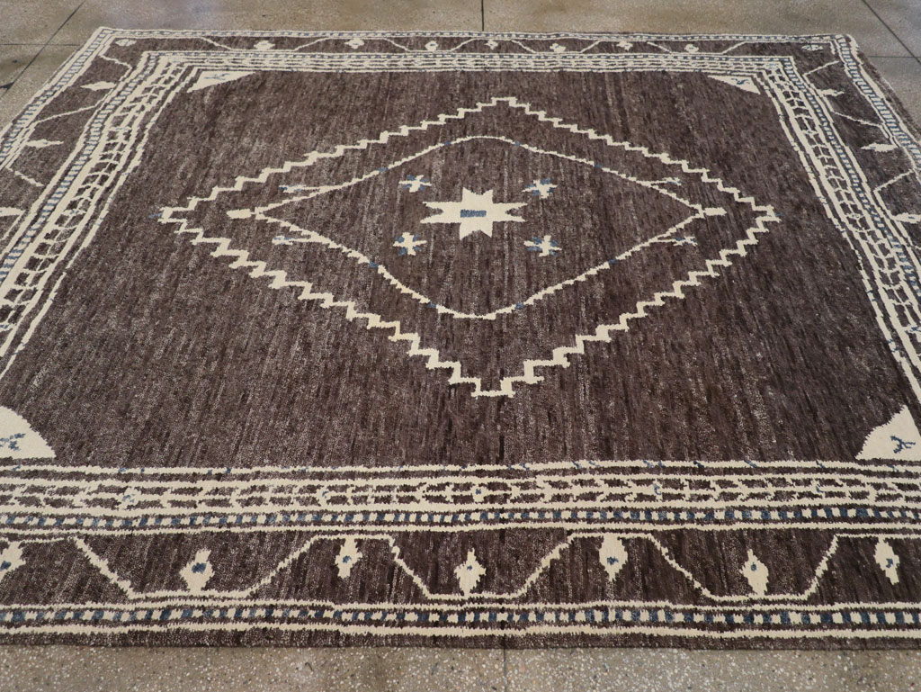 Tribal Style Modern Indian Agra Small Room Size Carpet, No.31737 - Staging