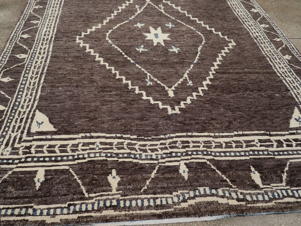 Tribal Style Modern Indian Agra Small Room Size Carpet, No.31737 - Staging