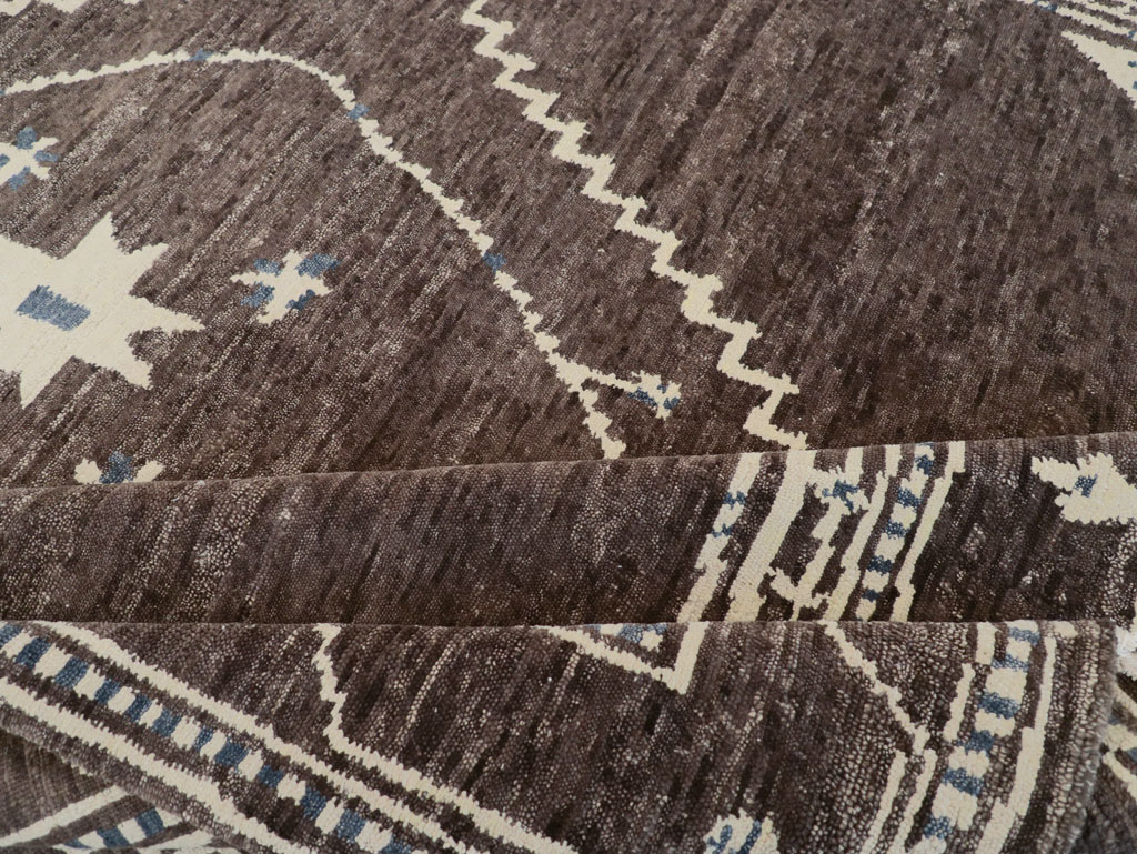 Tribal Style Modern Indian Agra Small Room Size Carpet, No.31737 - Staging