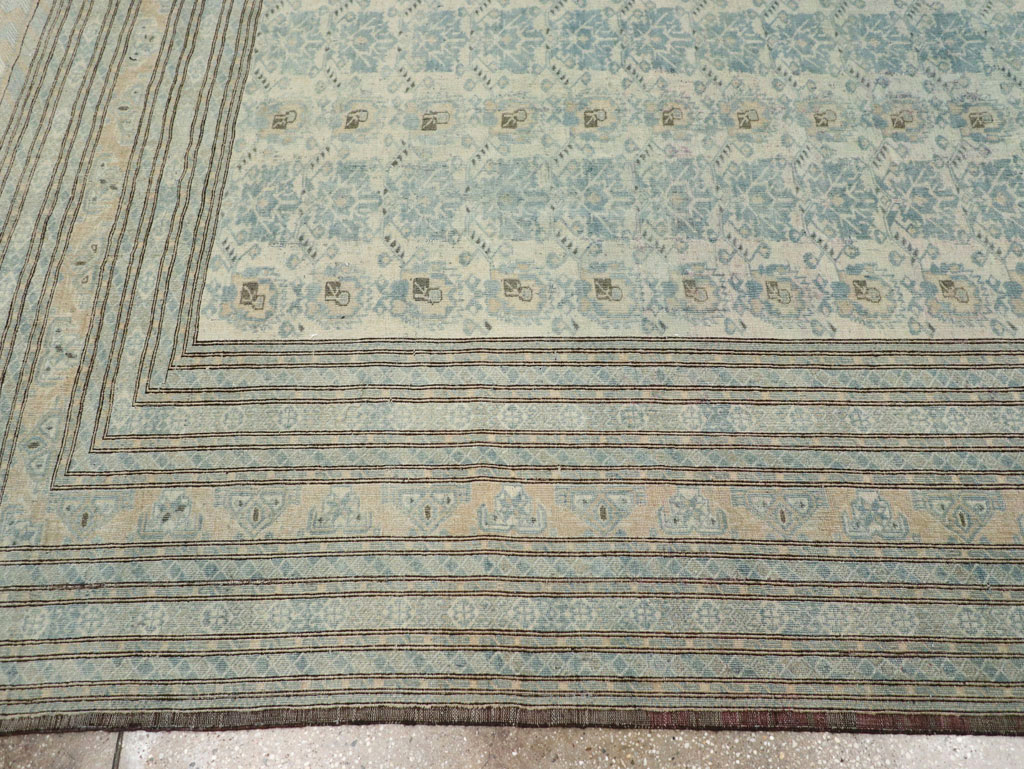 Antique Central Asian Turkoman Room Size Carpet, No.31738 - Staging
