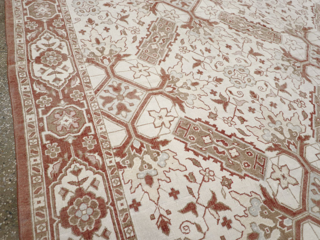 Vintage Indian Cotton Agra Small Room Size Carpet, No.31739 - Staging