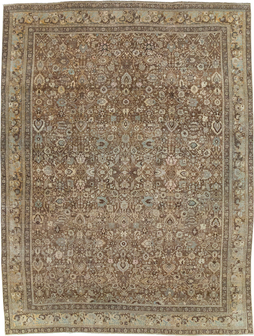 Antique Persian Bidjar Room Size Carpet, No.31740 - Staging