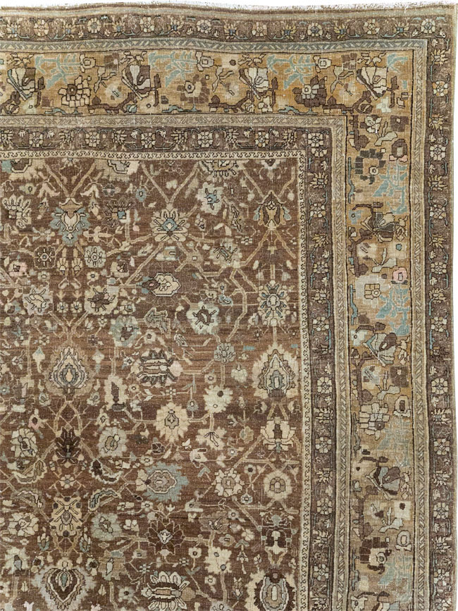 Antique Persian Bidjar Room Size Carpet, No.31740 - Staging