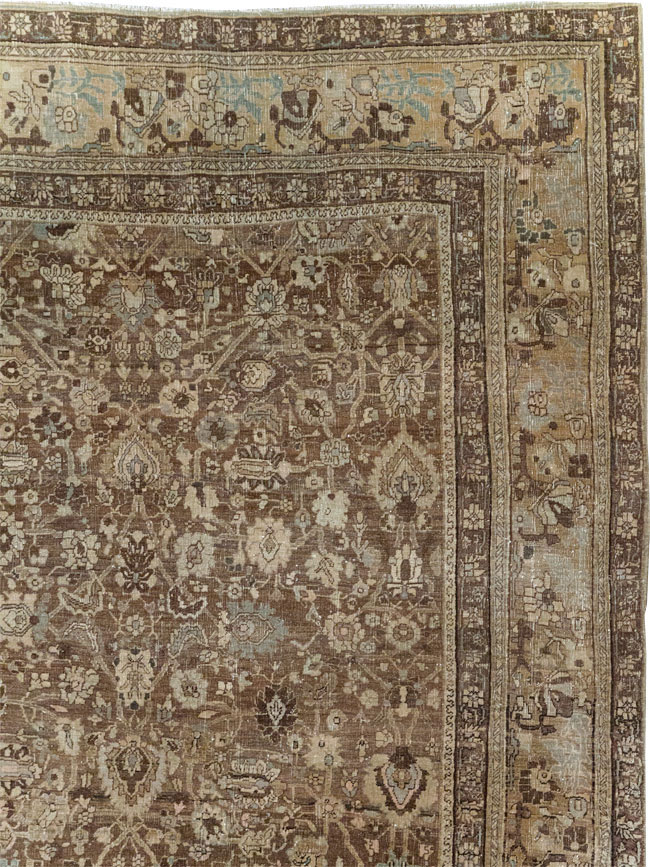 Antique Persian Bidjar Room Size Carpet, No.31740 - Staging