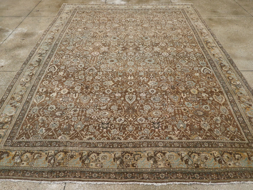 Antique Persian Bidjar Room Size Carpet, No.31740 - Staging