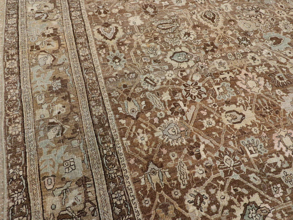 Antique Persian Bidjar Room Size Carpet, No.31740 - Staging