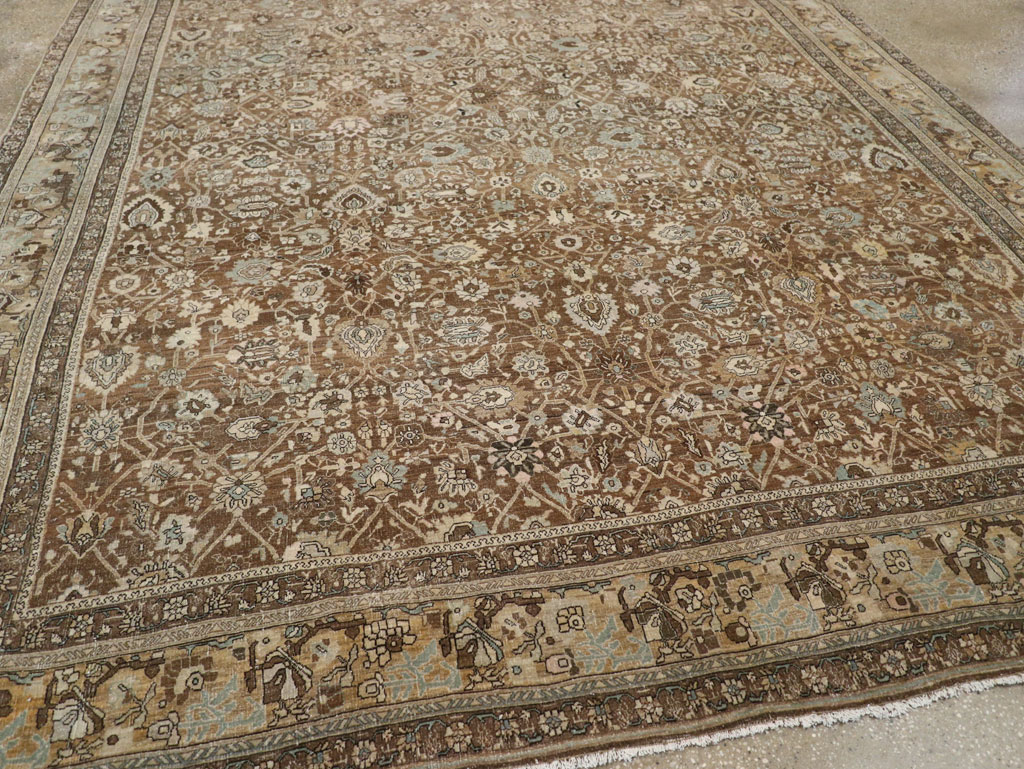 Antique Persian Bidjar Room Size Carpet, No.31740 - Staging
