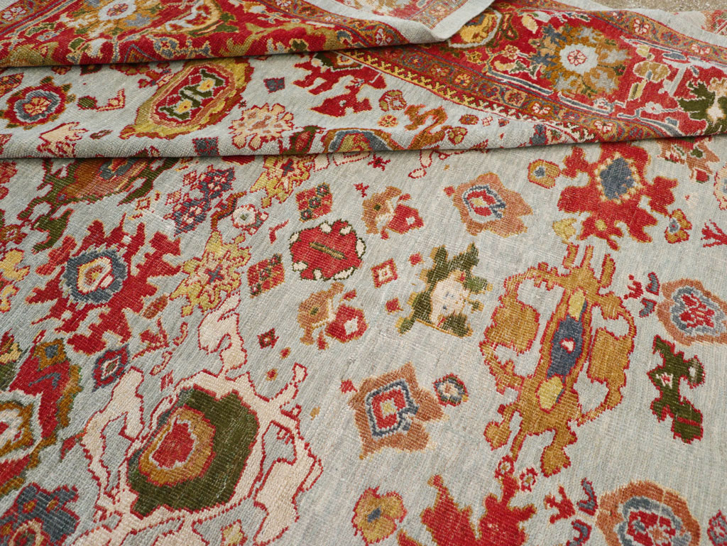 Antique Persian Mahal Large Room Size Carpet, No.31748 - Staging