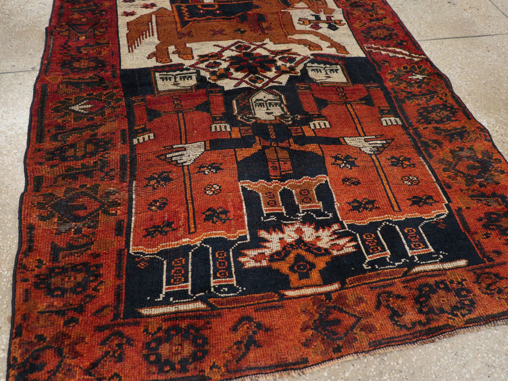 Vintage Persian Bakhtiari Rug, No.31753 - Staging
