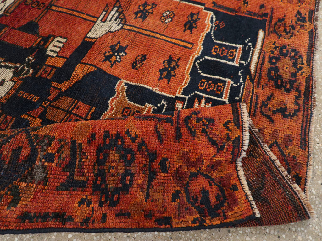 Vintage Persian Bakhtiari Rug, No.31753 - Staging