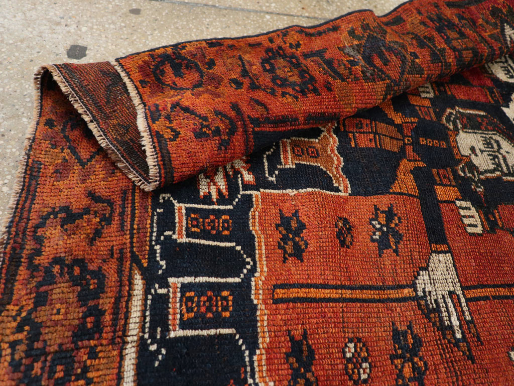 Vintage Persian Bakhtiari Rug, No.31753 - Staging