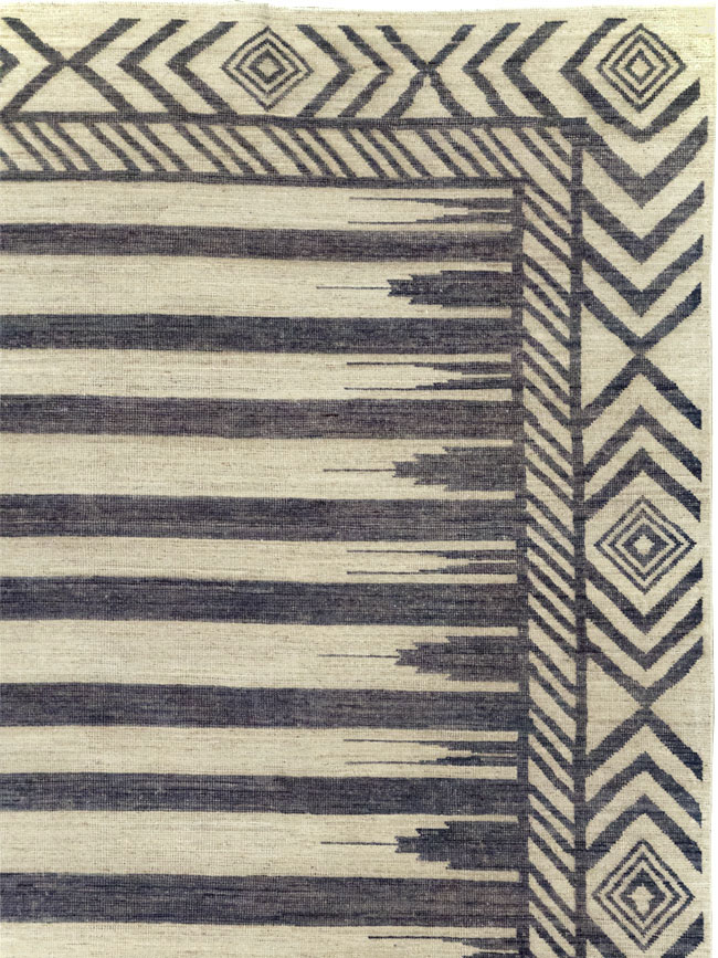 Modern East Turkestan Khotan Room Size Carpet, No.31758 - Staging