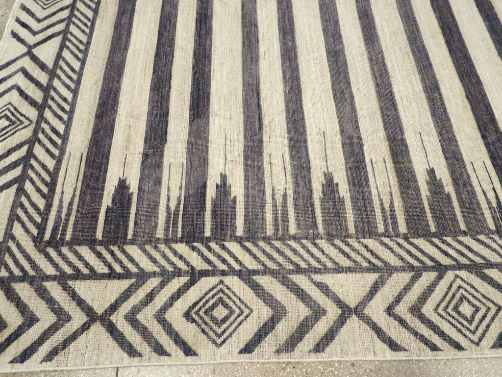 Modern East Turkestan Khotan Room Size Carpet, No.31758 - Staging