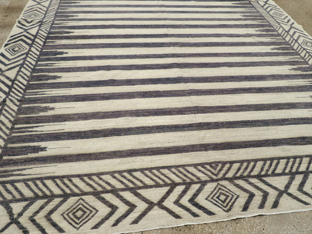 Modern East Turkestan Khotan Room Size Carpet, No.31758 - Staging