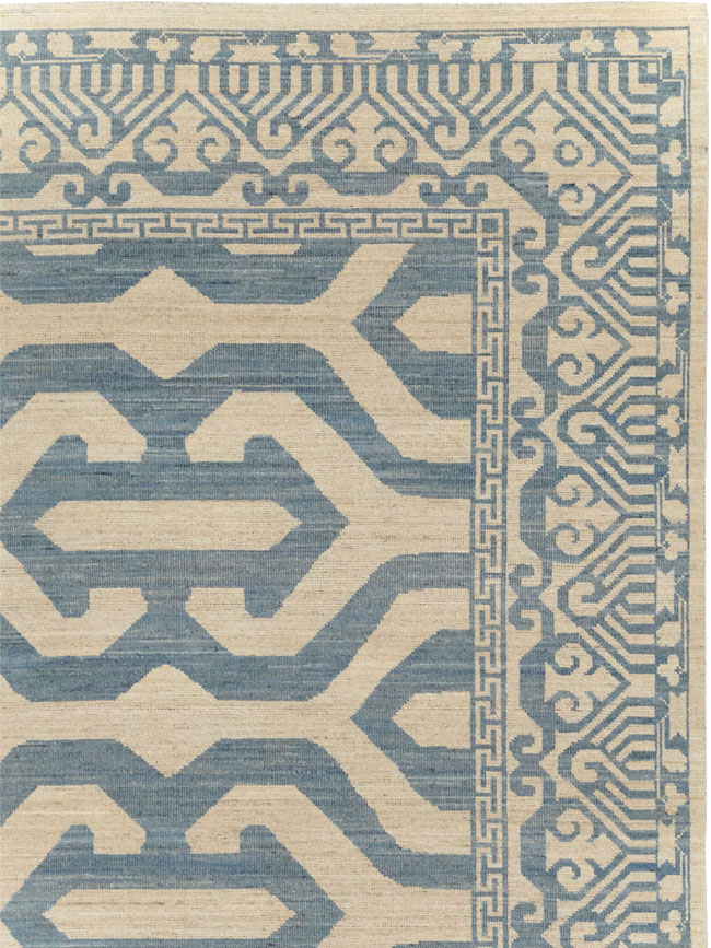 Modern East Turkestan Khotan Room Size Carpet, No.31759 - Staging