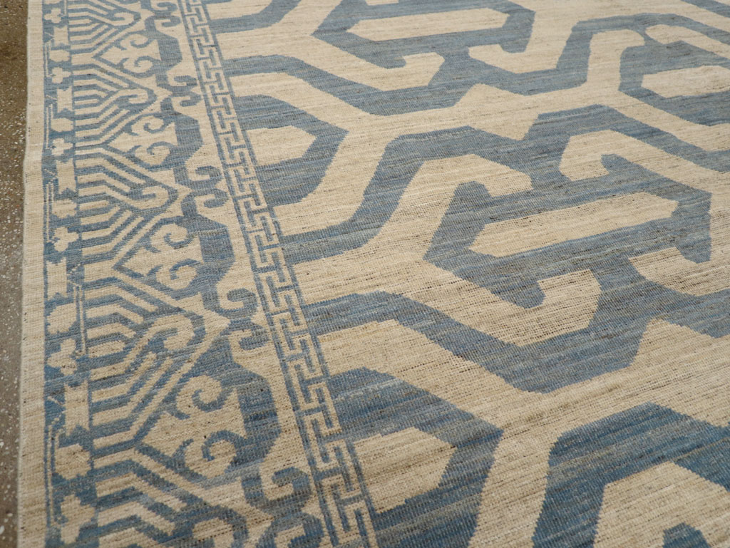 Modern East Turkestan Khotan Room Size Carpet, No.31759 - Staging