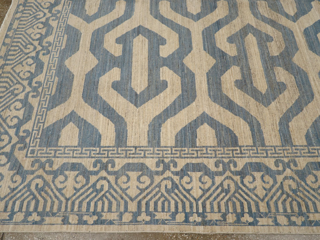 Modern East Turkestan Khotan Room Size Carpet, No.31759 - Staging